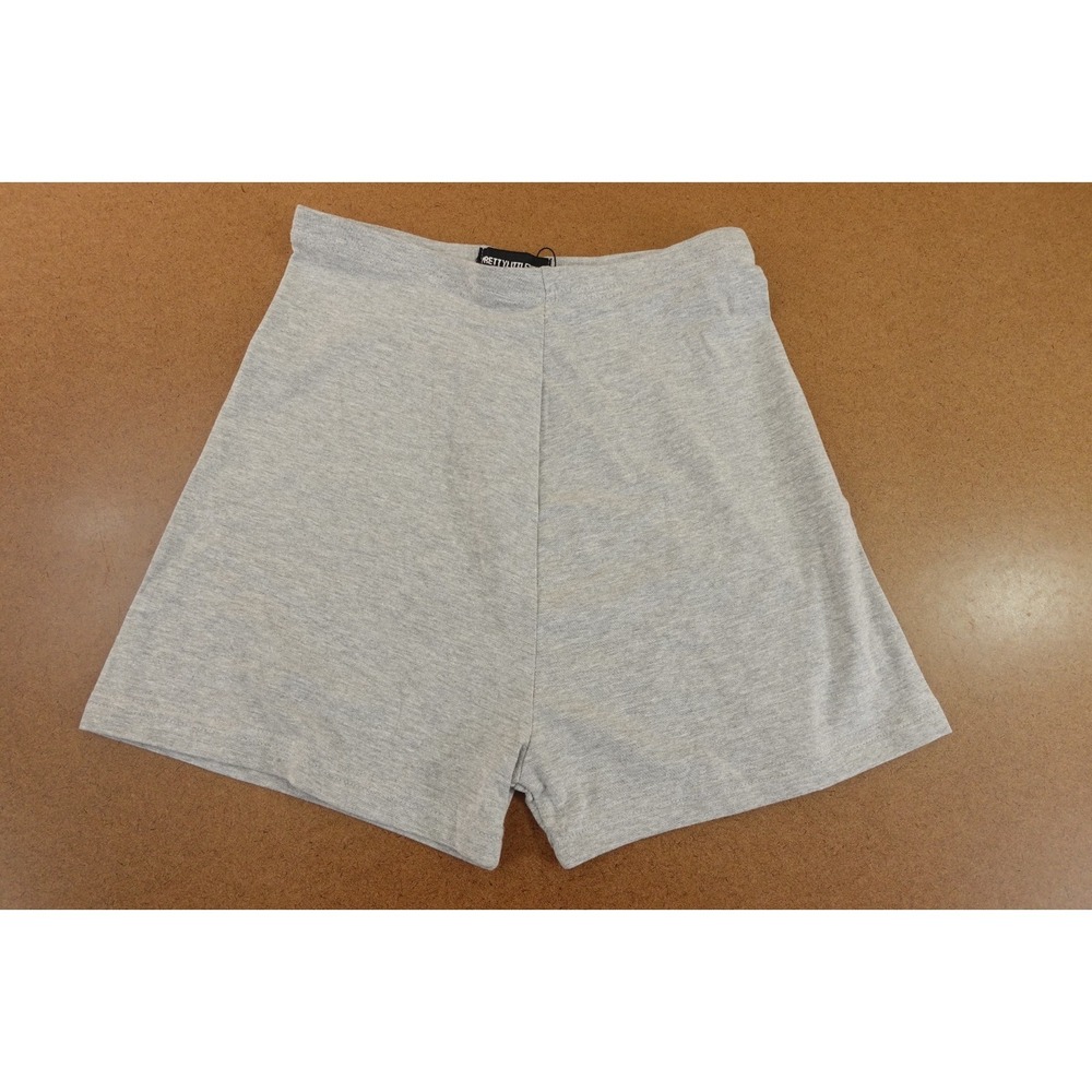 Pretty Little Thing Womens Size 4 Heather Gray Jersey High Rise Hot Pants NWT